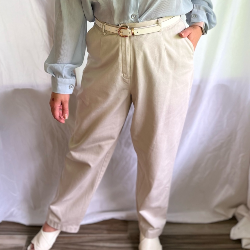 Vintage LL bean size 14 regular beige pants